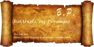 Batthyány Piramusz névjegykártya